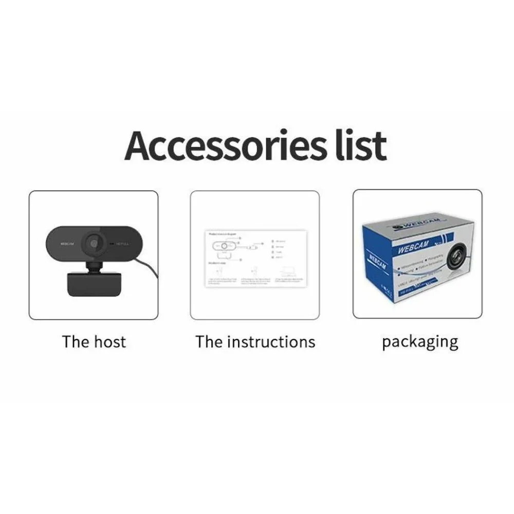 1080P HD Webcam With Microphone Auto Focusing Web Camera For PC Laptop Desktop